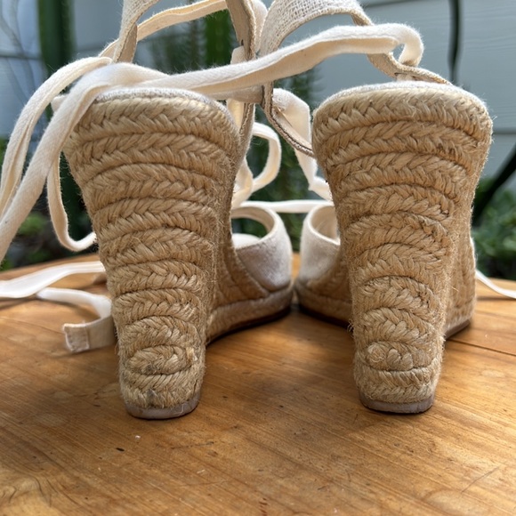 Banana Republic Wedge Espadrille Ankle Wrap Sandal 8 - Picture 6 of 17